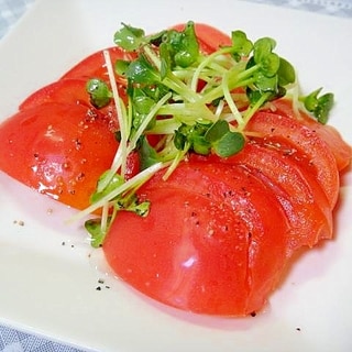 トマトとカイワレ大根のサッパリサラダ